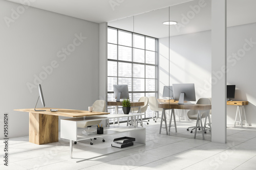Office of modern company in white