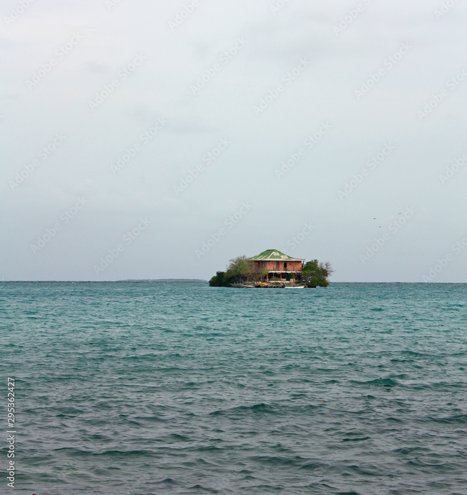 Image the house in the litle island in Rosario Island in Colombia next to Cartagena Image the house in the litle island in Rosario Island in Colombia next to Cartagena
