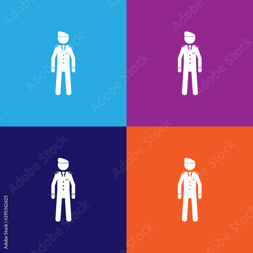 silhouette military beret icon. Special services element icon. Professions signs, isolated symbols collection icon for websites, web design