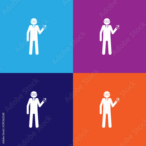 silhouette detective icon. Special services element icon. Professions signs, isolated symbols collection icon for websites, web design, mobile