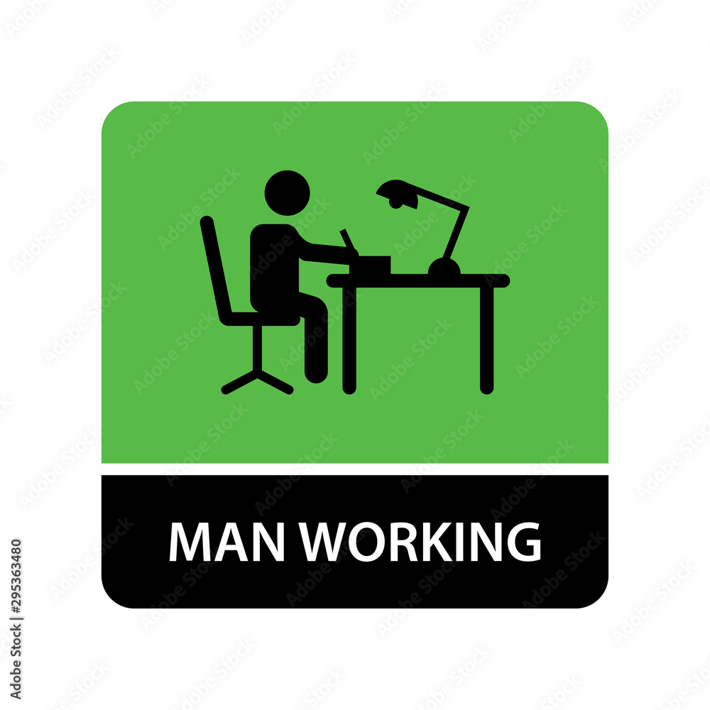 Man working icon for web and mobile Man working icon for web and mobile