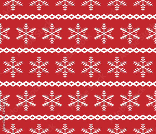Vector seamless christmas and new year pattern in scandinavian style