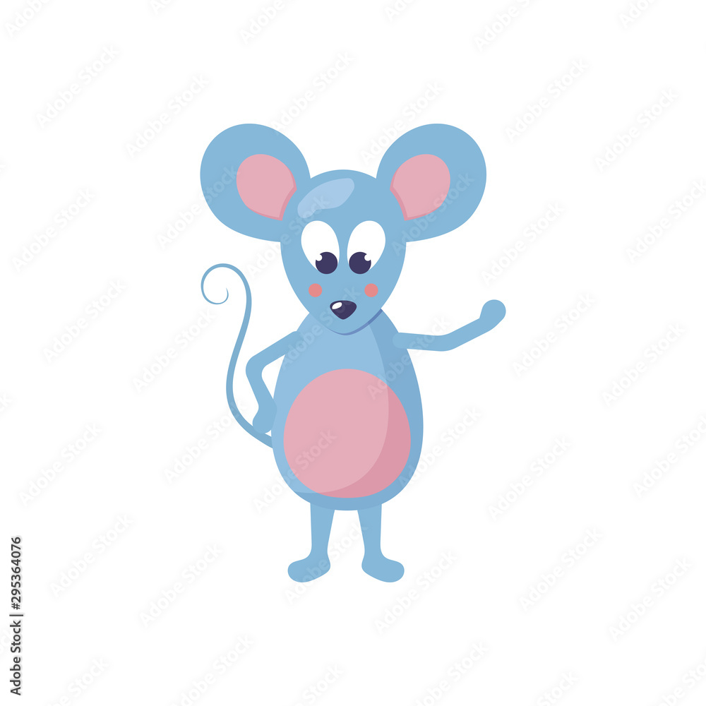 Beautiful cartoon character blue mouse on transparent background. Isolated  illustration. Colorful vector drawing. Graphic vector art. White  background. Cartoon illustration. Funny character cute mouse Stock Vector |  Adobe Stock