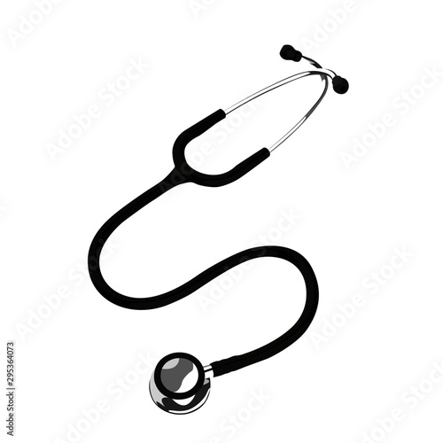 stethoscope realistic vector illustration isolated