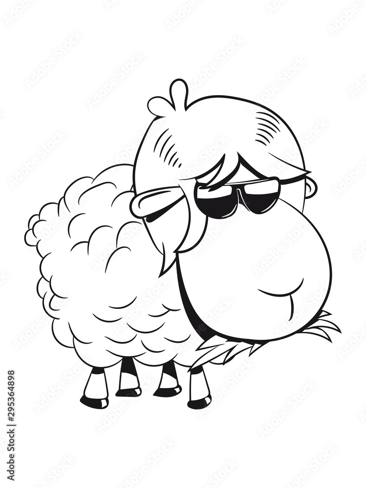 Schaf Weide fressen doof gras Herde süß lieb Wolle Nutztier cool sonnenbrille grasen witzig 1c Schaf Weide fressen doof gras Herde süß lieb Wolle Nutztier cool sonnenbrille grasen witzig 1c