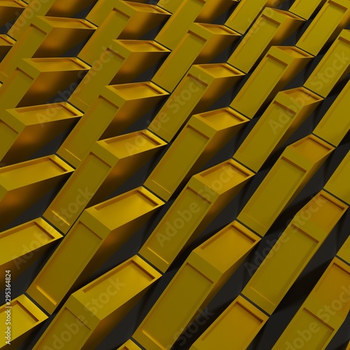 Golden metalic background abstract 3d