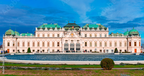 Vienna  Austria  Beautiful view of famous Schloss Belvedere or Upper Belvedere