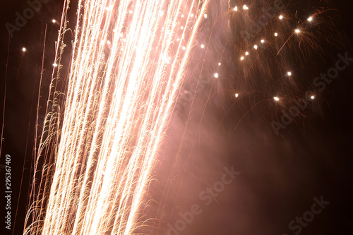 Sparks from firecracker salute photo