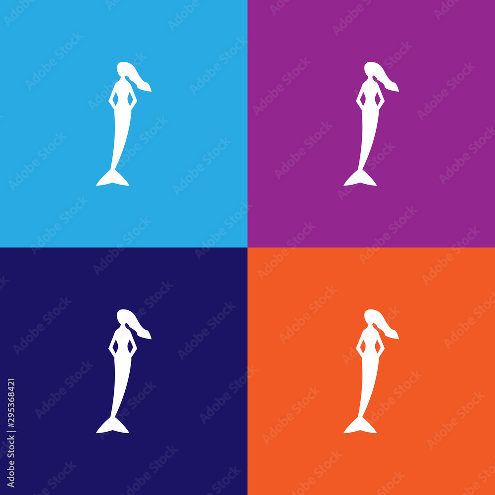 mermaid silhouette. Element of fairy-tale heroes illustration. Premium quality graphic design icon. Signs and symbols collection icon for websites, web design, mobile app