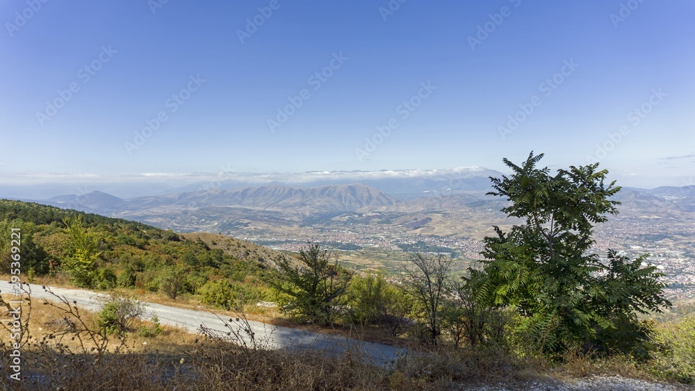 scenic view over macedonians capitol skopje scenic view over macedonians capitol skopje