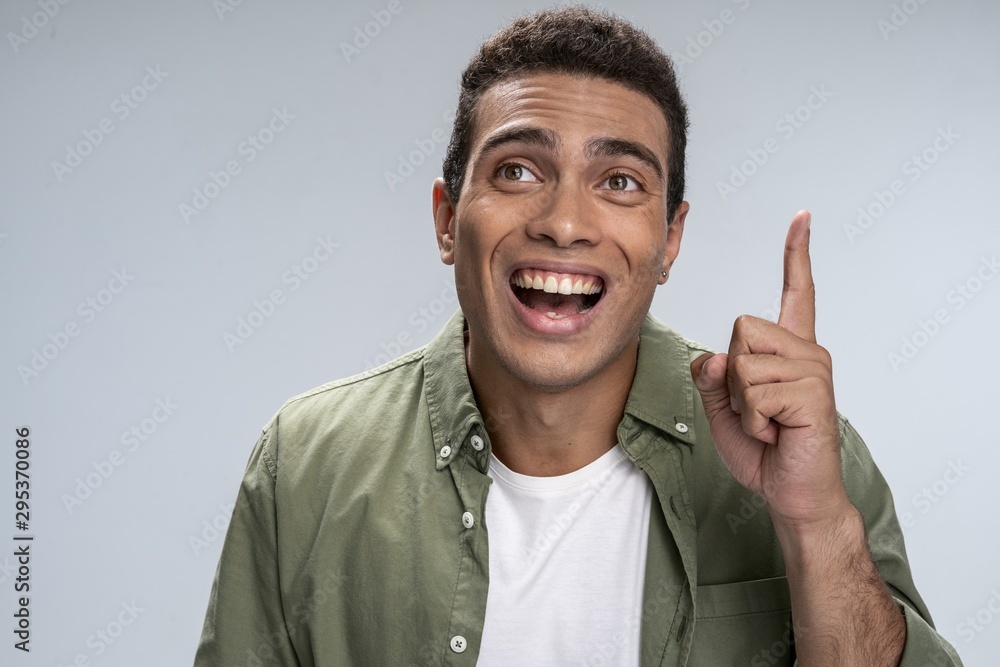 Happy man finding solution of his problem Happy man finding solution of his problem