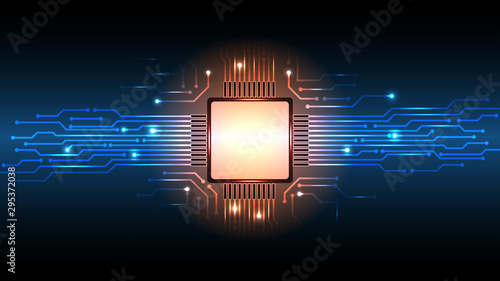 Abstract computer microprocessor circuit board vector background. EPS 10.
