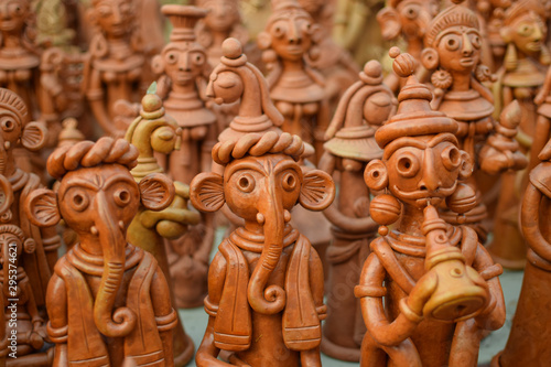 Home decor clay made idols for sell in the market