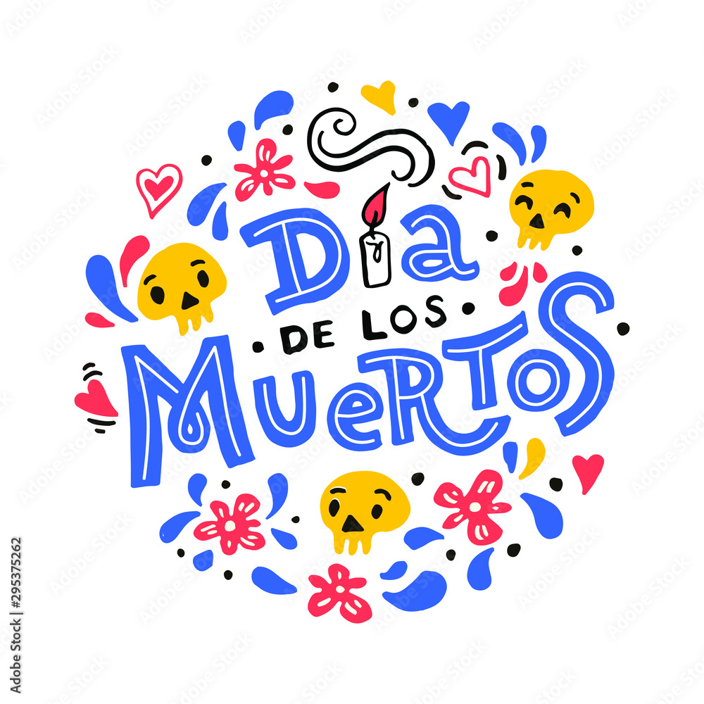 Dia de los Muertos - Day of the Dead - traditional mexican holiday. Vector illustration for invitation, banner, poster, t-shirt print, greeting card. EPS 10. Dia de los Muertos - Day of the Dead - traditional mexican holiday. Vector illustration for invitation, banner, poster, t-shirt print, greeting card. EPS 10.