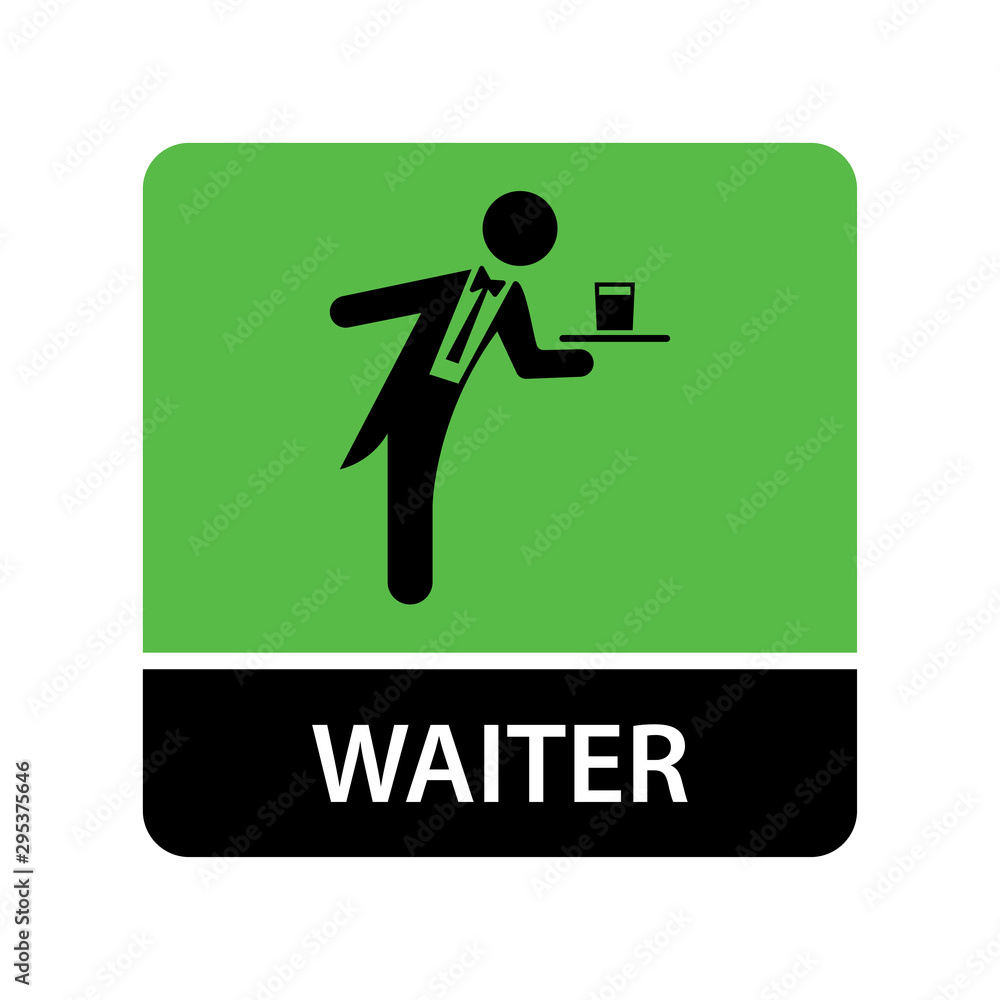 Waiter icon for web and mobile Waiter icon for web and mobile