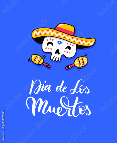Dia de los Muertos - Day of the Dead - traditional mexican holiday. Vector illustration for invitation, banner, poster, t-shirt print, greeting card. EPS 10.