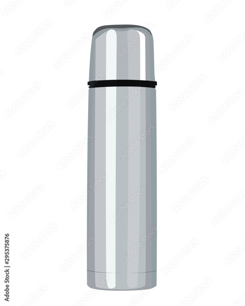 Vacuum flask realistic vector illustration isolated Vacuum flask realistic vector illustration isolated