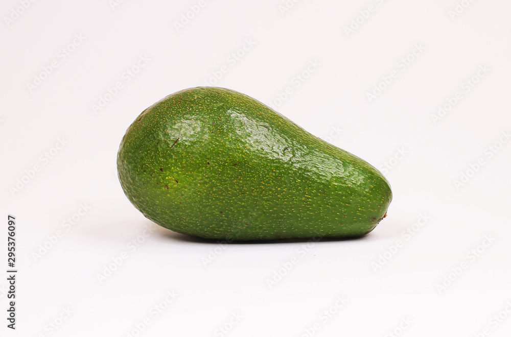 Green fresh avocado isolated on white background Green fresh avocado isolated on white background