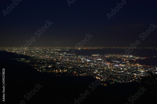 日本の兵庫県神戸市の六甲の夜景