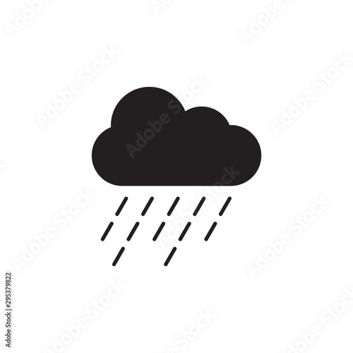 Cloud Weather Icon Black White Outline Fill