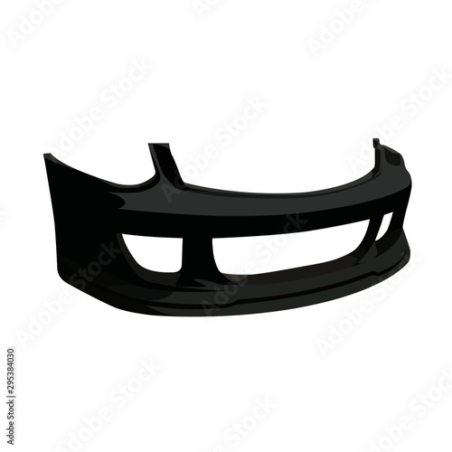 front bumper realistic vector illustration isolated