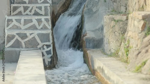 Nizwa, Sultanate of Oman, Middle East. Aflaj Irrigation System in an old omani village, water channels. water supply problems in Central Asia and Africa