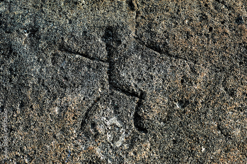 Ancient Warrior Depicted in Petroglyph