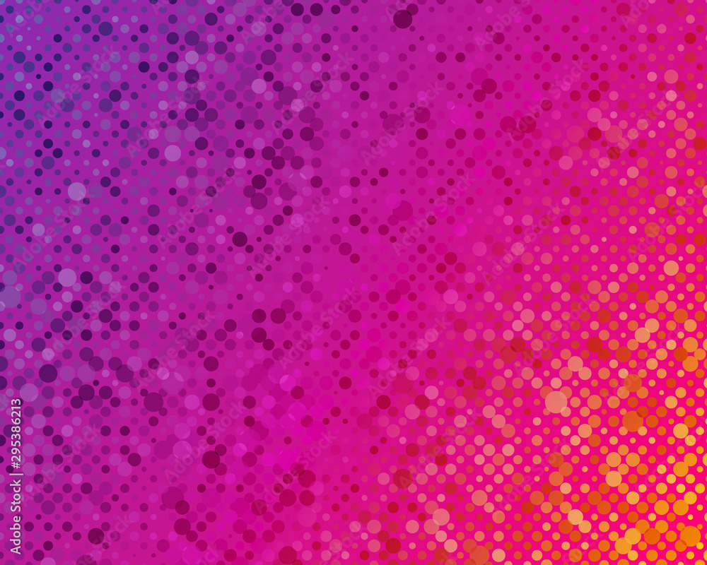 Colorful abstract background. Halftone dots pattern with gradient