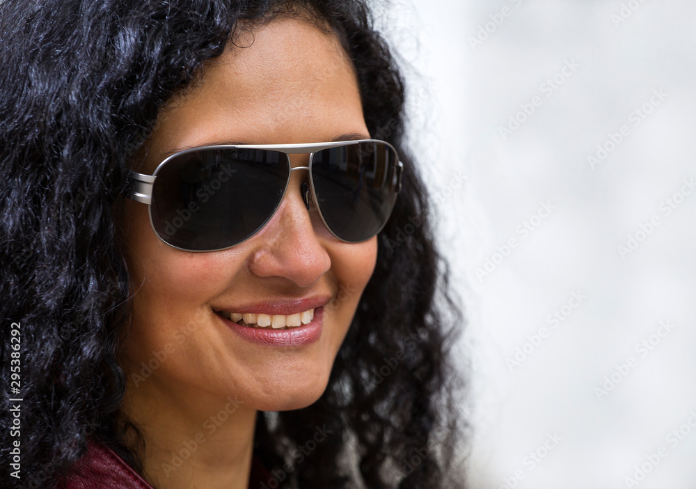 Beautiful Colombian woman with curly hair Beautiful Colombian woman with curly hair