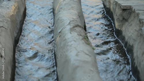 Nizwa, Sultanate of Oman, Middle East. Aflaj Irrigation System in an old omani village, water channels. water supply problems in Central Asia and Africa photo