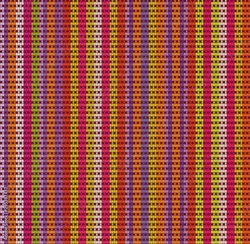 Blanket stripes seamless vector pattern. Background for Cinco de Mayo party decor or ethnic mexican fabric pattern with colorful stripes. Serape design