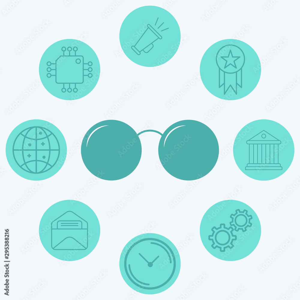 Glasses vector icon sign symbol Glasses vector icon sign symbol