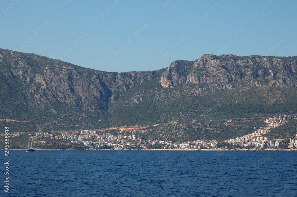 The full view of the town of Kaş, Turkey