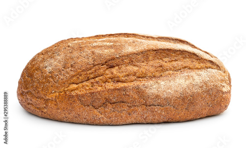 Buckwheat bread on white background.