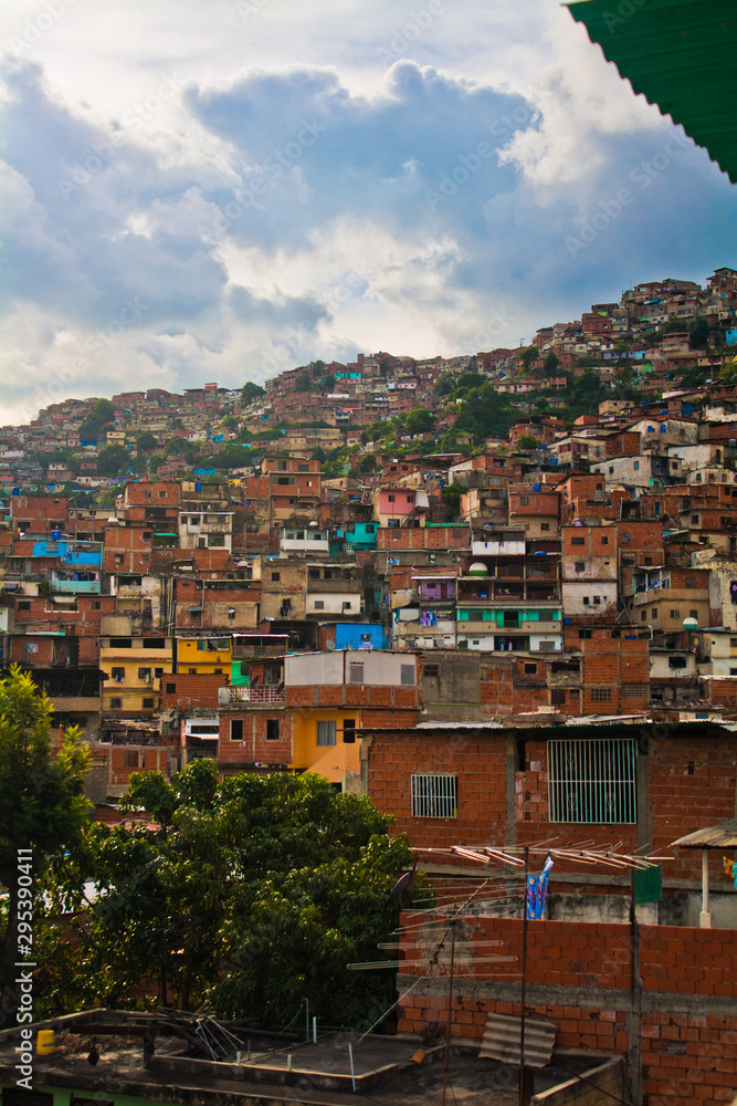 Barrio. Poor houses in Venezuela. Slum area in Venezuela, neighborhood, barrio