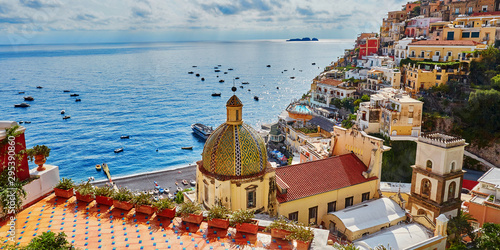 Positano, Mediterranean village on Amalfi Coast, Italy