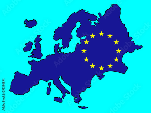 Europe map flag Vector illustration eps 10