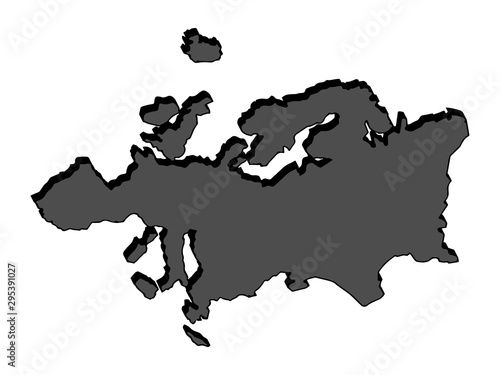 Europe map 3d Vector illustration eps 10