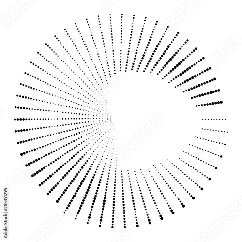 halftone round with black circles