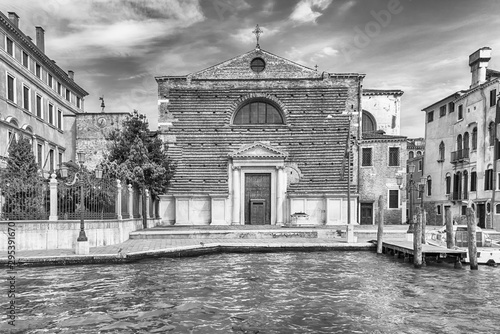 Facade of San Marcuola Church facing Grand Canal, Venice, Italy photo