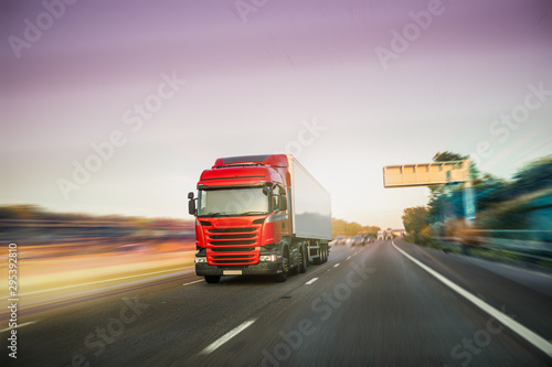 Lorry on motorway 