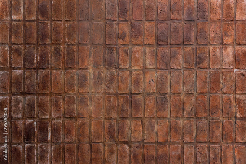 Texture brick wall of red color