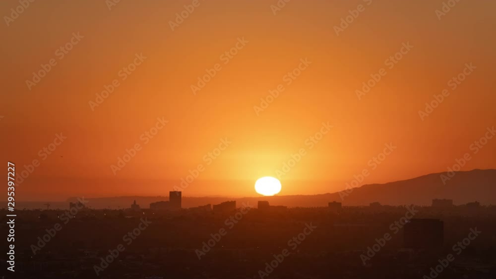 Santa Monica Sunset Skyline Time Lapse From Los Angeles Santa Monica Sunset Skyline Time Lapse From Los Angeles