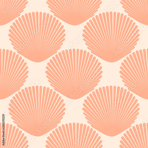 Seamless pattern with seashells for wrapping paper, wallpaper, web page background and more. Vector illustration. EPS10.