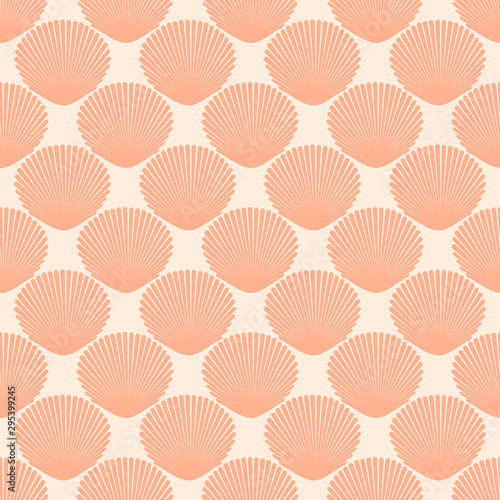 Seamless pattern with seashells for wrapping paper, wallpaper, web page background and more. Vector illustration. EPS10.