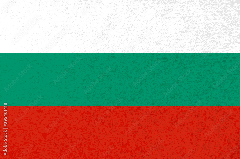 Bulgarian flag with red green white tricolor stripes. Bulgarian flag with red green white tricolor stripes.