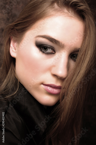 Wallpaper Mural Portrait of Young Brunette Caucasian Girl Torontodigital.ca