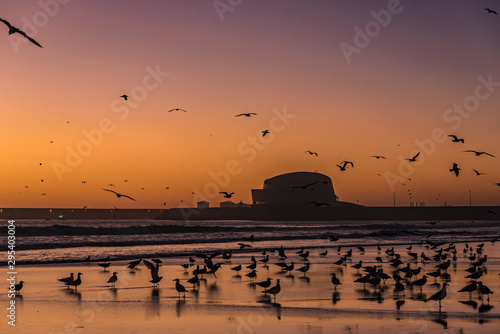 Sunset at Matosinhos beach
