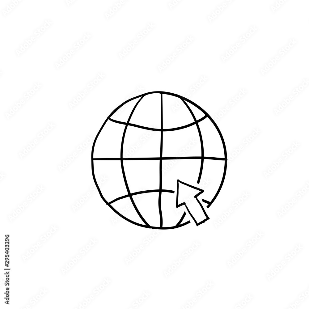go to web or www illustration symbol handdrawn style cartoon go to web or www illustration symbol handdrawn style cartoon