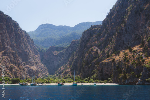 Obraz na płótnie The beautiful and iconic Butterfly Valley in Fethiye, Turkey